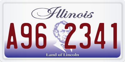 IL license plate A962341