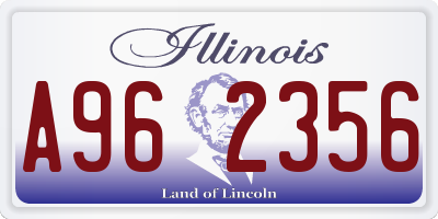 IL license plate A962356