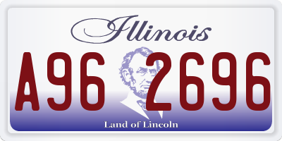 IL license plate A962696