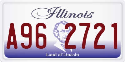 IL license plate A962721