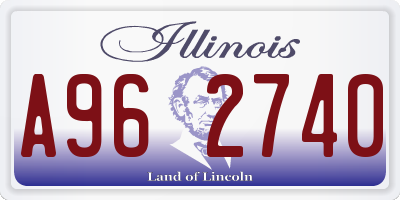 IL license plate A962740