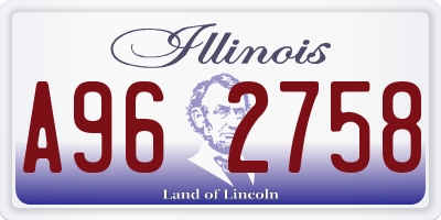 IL license plate A962758