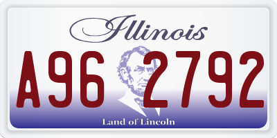 IL license plate A962792