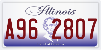 IL license plate A962807
