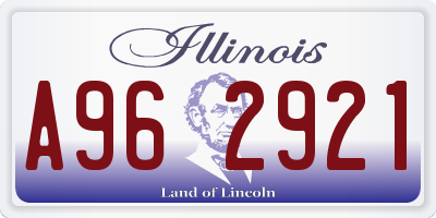 IL license plate A962921