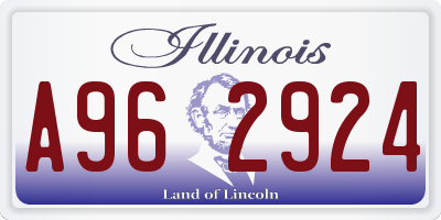 IL license plate A962924