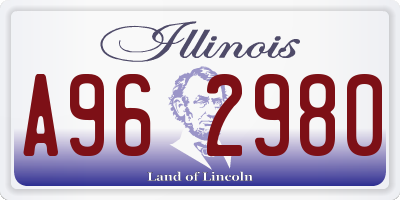 IL license plate A962980