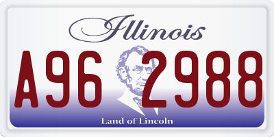 IL license plate A962988