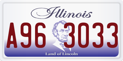 IL license plate A963033