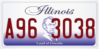 IL license plate A963038