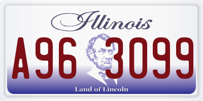 IL license plate A963099