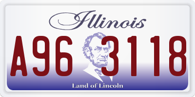 IL license plate A963118