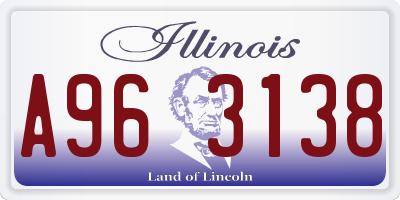 IL license plate A963138