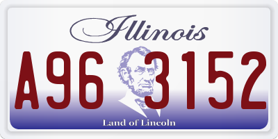 IL license plate A963152