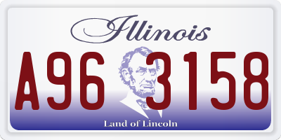 IL license plate A963158