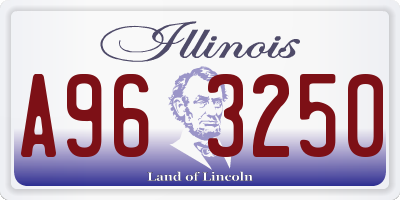 IL license plate A963250