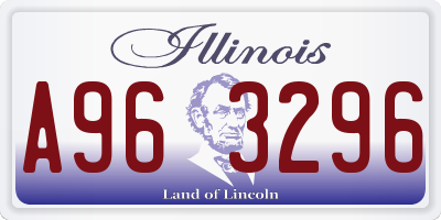 IL license plate A963296