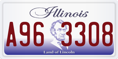 IL license plate A963308