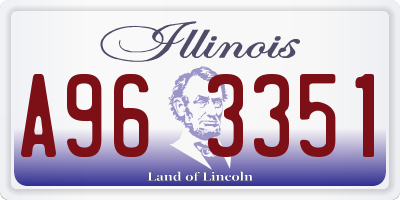 IL license plate A963351
