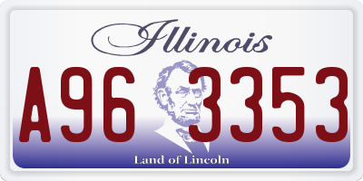 IL license plate A963353