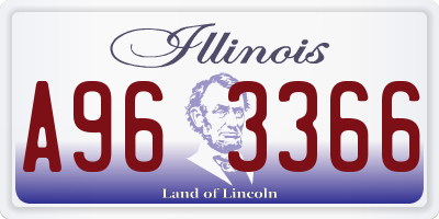 IL license plate A963366