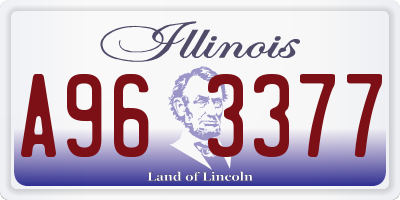 IL license plate A963377