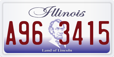IL license plate A963415