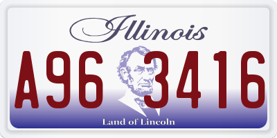 IL license plate A963416