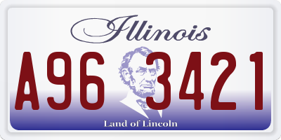 IL license plate A963421