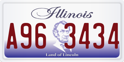 IL license plate A963434