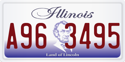 IL license plate A963495