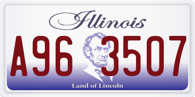 IL license plate A963507