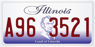 IL license plate A963521