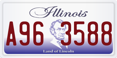 IL license plate A963588