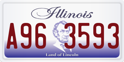 IL license plate A963593