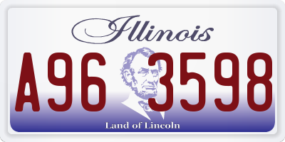 IL license plate A963598