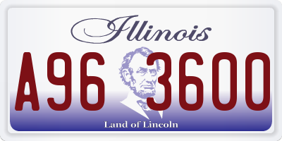 IL license plate A963600