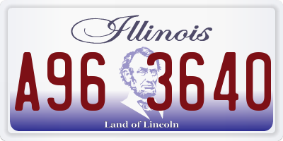IL license plate A963640