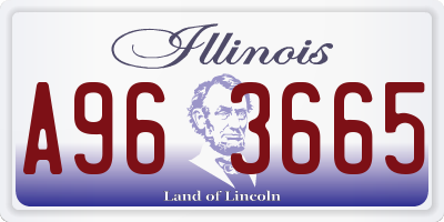 IL license plate A963665