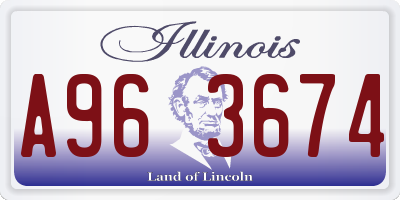 IL license plate A963674