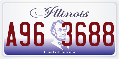 IL license plate A963688