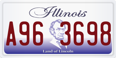 IL license plate A963698