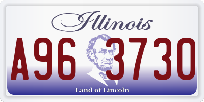 IL license plate A963730