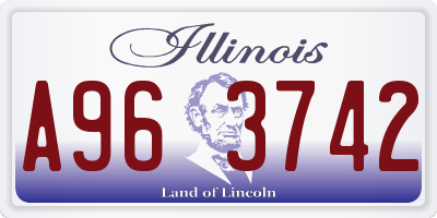 IL license plate A963742
