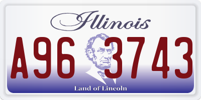 IL license plate A963743