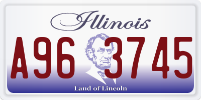 IL license plate A963745