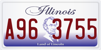 IL license plate A963755