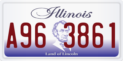 IL license plate A963861