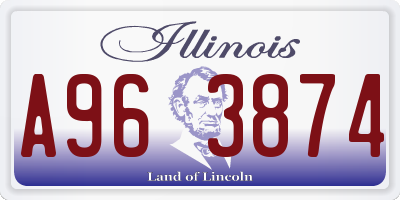 IL license plate A963874