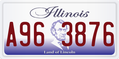 IL license plate A963876